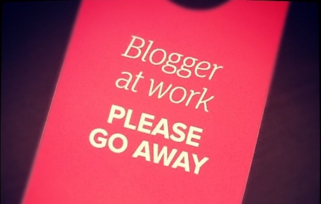 Blogger at work